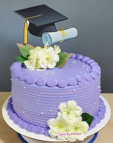 Purple graduation cake Purple Graduation Cake, Simple Graduation Cakes, Chef Jackets Design, Purple Graduation, Congratulations Cake, Grad Cake, Baking Logo Design, Baking Logo, Graduation Party Planning