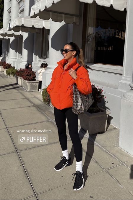 I'm obsessed with these Nike Air Max 270 sneakers in black and couldn't recommend them enough for good support and style. I paired them with high white socks, basic black leggings and this favorite red puffer jacket from Amazon. I love this sporty look, what do you think? | sporty, fashion, style, looks, inspiration, sneakers, shoes, puffer jacket, outfit, clothes Black Air Max 270 Outfit, Nike Black Shoes Outfit, Black Air Max Outfit, Black Sport Shoes Outfit, Air Max 270 Black, Black Leggings White Socks Outfit, Black Sneakers White Socks, Socks Winter Outfit, High Socks Outfits Sporty