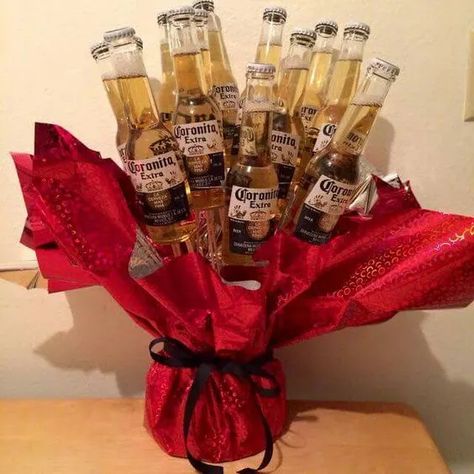 50+ DIY Romantic Valentine's Day Ideas for Him - HubPages Bouquet For Valentines Day, Beer Flower, Alcohol Bouquet, Beer Bouquet, Valentines Gift For Boyfriend Baskets, Romantic Valentines Day Ideas, Man Bouquet, Diy Beer, Mens Valentines Gifts