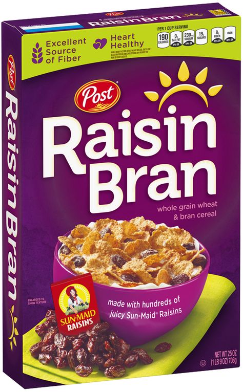 Post Raisin Bran Raisin Bran, Bran Flakes Cereal, Red River Cereal, Healthy Cereal Brands, Raisin Bran Cereal, Post Cereal, Bran Cereal, Honey Nut Cheerios, California Raisins