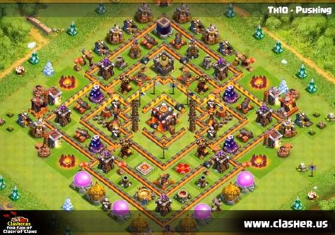 Town Hall 10 - TROPHY Base Map #11 - Clash of Clans | Clasher.us Clas Of Clan, Coc Clash Of Clans, Ezekiel 25 17, Clash Of Clans Game, Trophy Base, Clash Of Clans Hack, Clash Of Clans Free, Clash Royale, One Piece Luffy