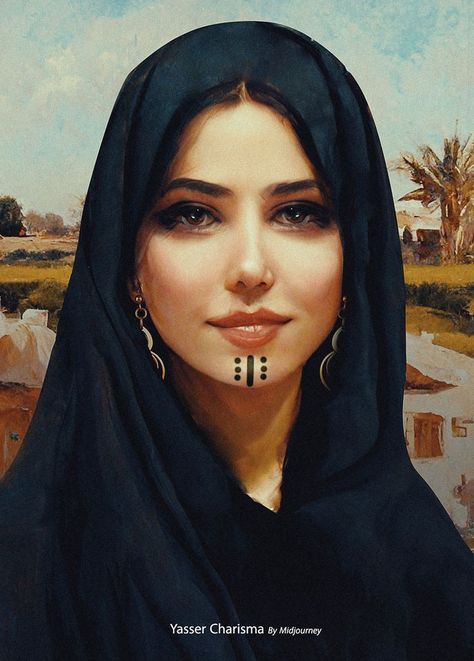 Egyptian People, Egyptian Beauty, Egyptian Women, Arabian Art, Moroccan Women, Old Egypt, Arab Beauty, Arabic Art, Woman Drawing