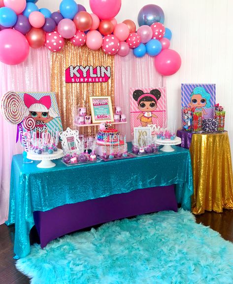 Lol Birthday Party Ideas Decorations, Omg Birthday Party, Lol Party Ideas Decoration, Lol Theme Birthday Party Ideas, Monster Jam Room, Lol Birthday Theme, Lol Birthday Party Ideas, Rainbow High Party, Surprise Party Themes