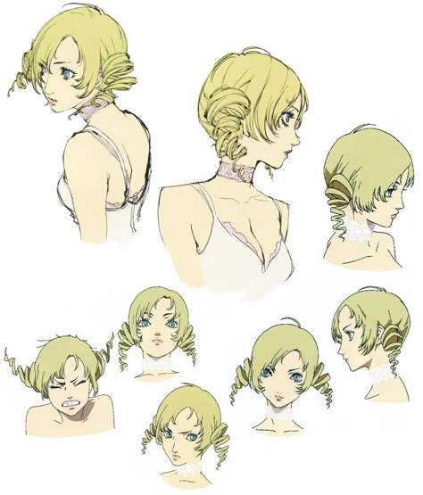 Catherine Face Art - Catherine Art Gallery Catherine Cosplay, Shigenori Soejima, Character Sheets, Character Model Sheet, Face Characters, Concept Art Character, Game Character Design, Character Sheet, Character Modeling