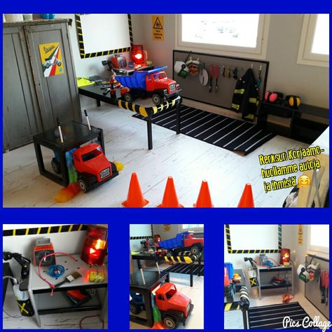 Dramatic Play Car Service Car Dramatic Play Preschool, Car Repair Shop Dramatic Play, Car Shop Dramatic Play, Mechanic Shop Dramatic Play, April Lesson Plans, Homeschool Themes, Car Crafts, Dramatic Play Themes, Transportation Unit