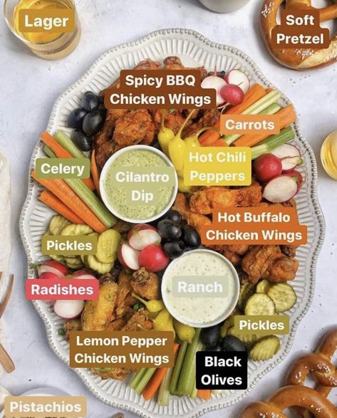 Chicken Wing Presentation, Chicken Wings Charcuterie Board Ideas, Chicken Wings Party Display, Wing Boards For Parties, Wing Board Ideas, Wings Board Ideas, Wing Charcuterie Board Ideas, Chicken Wing Board, Chicken Wing Charcuterie Board