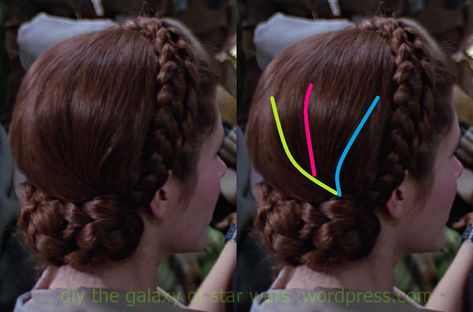 Princess Leia Wedding Hair, Princess Leia Endor Hair, Princess Leia Braids, Star Wars Hair Ideas, Star Wars Inspired Hairstyles, Leia Endor Hair, Star Wars Hairstyle, Star Wars Hairstyles For Short Hair, Star Wars Hair Styles