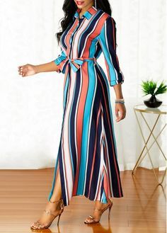 2010 Fashion, English Fashion, Fashion Dresses Online, Chevron Dress, Woman Style, High Waist Dress, Button Up Dress, Date Night Dresses, Turndown Collar