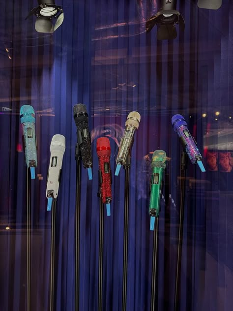 7 Microphones Kpop, Mics For Singing Aesthetic, Bts Mic Wallpaper, Microphones Aesthetic, Jungkook Microphone, Bts Mic Color, Colorful Microphone, Bts Microphone, Aesthetic Microphone