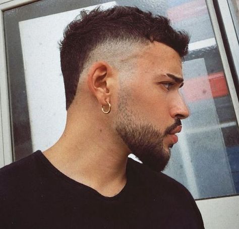 Exploring stylish and trendy men's Mohawk hairstyles: 15 short hairstyle ideas that make a bold statement - mens-talk.online Bad Influence Tattoo, Men’s Mullet Fade, Very Short Hair Men Fade, Mullet With Beard, Mullet Hairstyle Mens Short, Mowhak Hairstyle Mens, Short Hair Mullet Men, Mullet Short Hair Men, Short Hair And Beard Styles