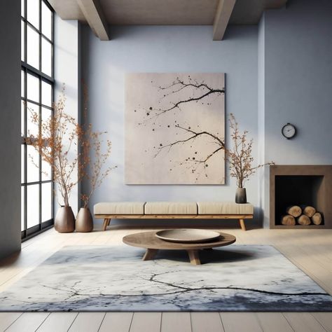 Japandi Rugs - How to pick a beautiful Japandi rug, where to find them, and 14 of my favourite examples. Japandi Rugs Living Room, Japandi Rugs, Japandi Fireplace, Japandi Rug, Japandi Wallpaper, Japandi Color Palette, Japandi Style Bedroom, Interior Design Japanese, Make A Color Palette