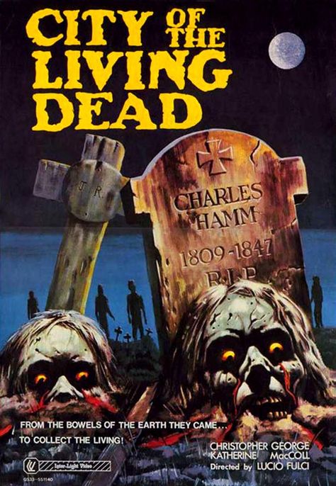 Good old Italian Horror Horror Film Posters, Lucio Fulci, Scary Dark, Italian Horror, Old Horror, Old Movie Poster, Old Movie Posters, B Movies, Zombie Movies