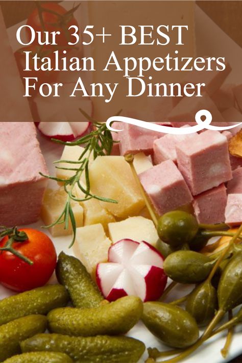 Why settle for one entrée when you can make these delicious, easy Italian appetizers and go all out?  Who can deny the irresistible flavors and ingredients in Italian food? Regardless, if you’re making food for the whole family, work guests, or your friends, Italian is a go-to style everyone can enjoy. Cold Italian Appetizers For Party, Make Ahead Italian Appetizers, Light Italian Appetizers, Italian Hourdourves, Italian Night Dinner Party Appetizers, Best Italian Appetizers, Italian Appetizers Easy Appetizer Ideas Antipasto Skewers, Easy Italian Appetizers, Italian Finger Foods