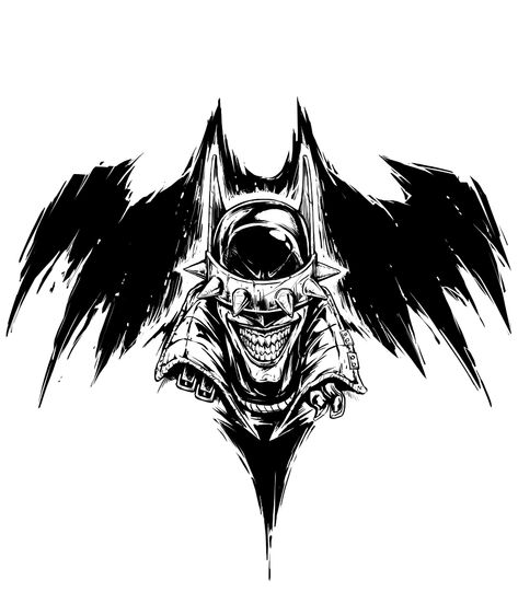 ArtStation - Batman who laughs, Nick Zen Batman Who Laughs Tattoo Ideas, The Bat Who Laughs Tattoo, The Batman Who Laughs Tattoo Ideas, Batman Who Laughs Tattoo Design, The Batman Who Laughs Art, Batman Who Laughs Art, Batman Who Laughs Drawing, Batman Tatoos, Batman Who Laughs Tattoo