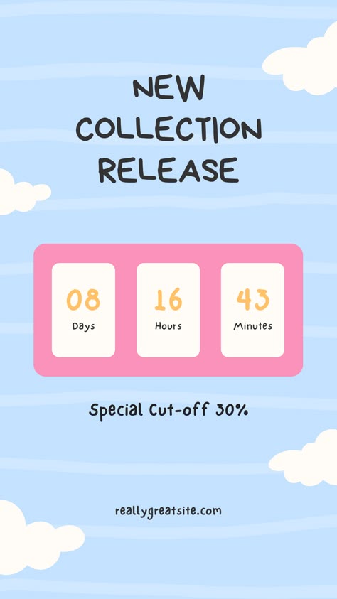 Colorful Playful Collections Countdown Instagram Story Canva Template Countdown Design Ideas, Countdown Ideas Instagram, Countdown Instagram Story Ideas, Countdown Instagram Story, Announcement Instagram Story, Countdown Instagram, Teaser Design, Countdown Design, New Collection Launch