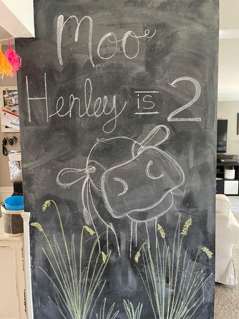 Cow Chalkboard Art, Cow Chalk Art, Farm Chalkboard Art, Chalk Wall Art, Birthday Cow, Chalkboard Art Quotes, Chalkboard Wall Art, Chalkboard Calendar, Farm Animals Theme