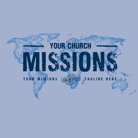 His World Missions is designed so that the writing and text over the globe or map can be changed to anything, include your logo, write out a verse, or simply write missions, whatever you need for your trip or missions organization.  Our designers are here to help you customize this so that it is just perfect for your group.  See another version of this design here. Mission Vision Design, Mission Shirt Ideas, Mission Trip Tshirt Ideas, Missions Trip Support Letter, Missions Trip Tshirt Ideas, Missions Wall, Missions Wall Church, Mission Sunday, Mission Trip Shirts Design