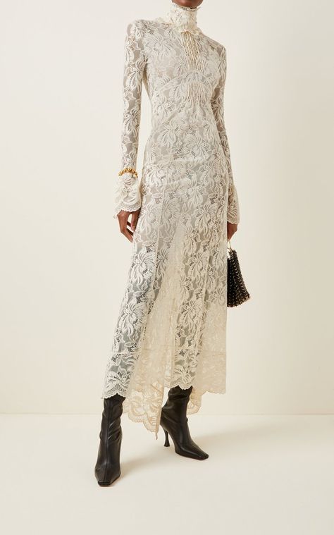 White Maxi Dress Outfit, White Lace Maxi, Maxi Dress Outfit, Lace Maxi, Paco Rabanne, Lace Maxi Dress, Lace White Dress, White Maxi Dresses, Stretch Lace