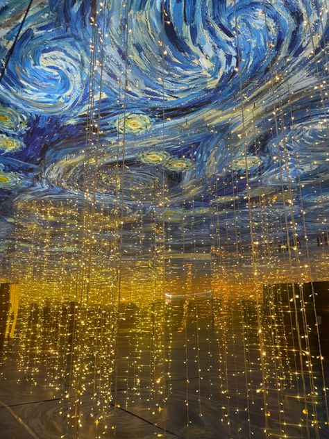 Van Gogh Starry Night Prom, Starry Nights Prom Theme, Avatar Prom Theme, A Starry Night Theme, Night Sky Sweet 16, Starry Night Banquet, Space Hoco Theme, Night In Venice Prom Theme, Prom Themes Starry Night Decoration