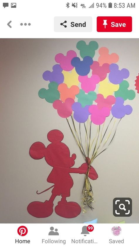 Disney Hall Decorations, Disney Day Decorations, Easy Mickey Mouse Painting, Disney Classroom Theme Decor, Disney Window Decoration Resorts Ideas, Disney Hallway Decorations, Disneyland Themed Classroom, Mickey Mouse Clubhouse Classroom Theme, Disney Dance Theme