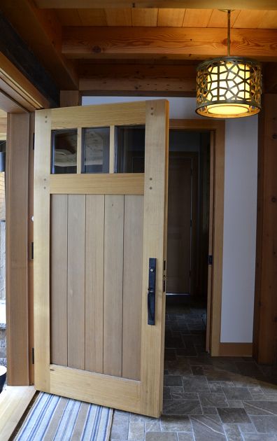 Western Red Cedar Door Large Barn Doors, Modern Timber Frame Homes, Craftsman Doors, Modern Timber Frame, Cedar Door, Rustic Wood Doors, Building Modern, Garage Door Types, Carriage Doors