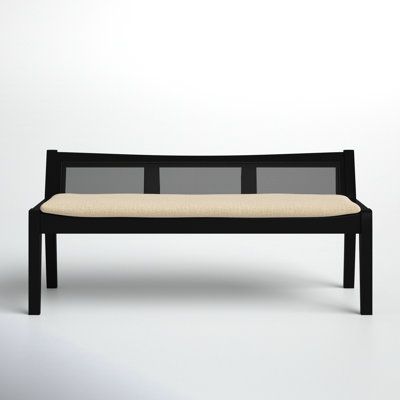 Cushioned Bench, Bench With Back, Rattan Cane, Wood Side Chair, Entry Bench, Piano Room, Small Bench, Wood Bench, Upholstered Bench