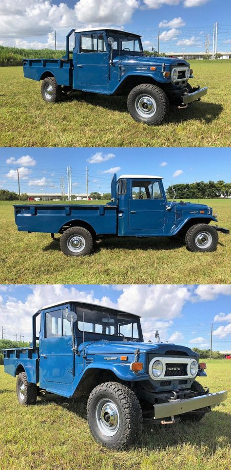 1974 Toyota Land Cruiser FJ45 Pick Up Fj70 Land Cruiser, Hj45 Landcruiser, Overlander Vehicles, Toyota Fj 40, Land Cruiser Fj 45, Land Cruiser Pick Up, Fj40 For Sale, Ford Lightning, Toyota Lc