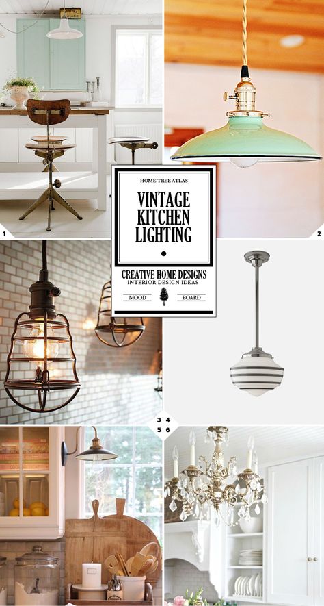 Vintage Kitchen Lighting Ideas: From School House Lighting to Chandeliers Vintage Kitchen Lighting, Best Kitchen Lighting, Farmhouse Style Lighting, Kitchen Lighting Ideas, School House Lighting, Farmhouse Kitchen Island, Vintage Light Fixtures, Kitchen Ceiling, Kitchen Ceiling Lights