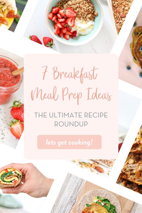 7 Breakfast Meal Prep Ideas - Healthnut Nutrition Breakfast Meal Prep Recipes, Healthnut Nutrition, Breakfast Meal Prep Ideas, Egg Wraps, Freezer Smoothie Packs, Strawberry Chia Jam, Freezer Smoothies, Smoothie Guide, Diy Breakfast