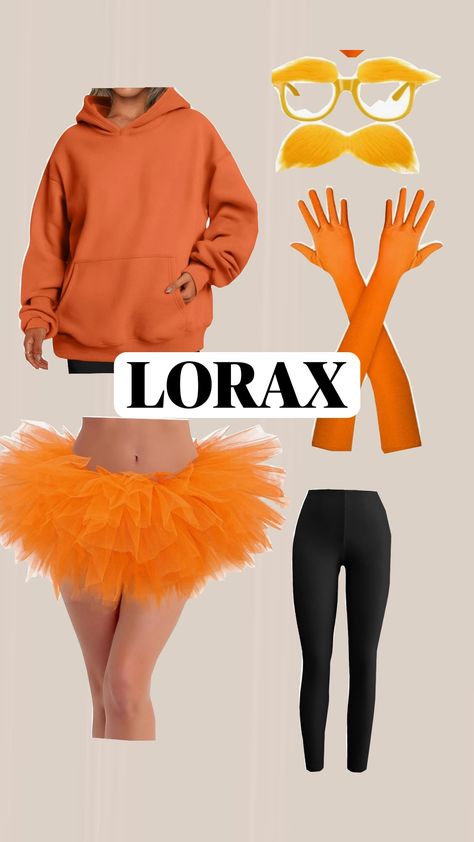 loraxxxxx costume Preppy Lorax Costume, Lorax Costume Women, Lorax And Onceler Costume, Diy Lorax Costume, Lorax Halloween Costumes, Onceler Costume, Diy Lorax, 2 People Halloween Costumes