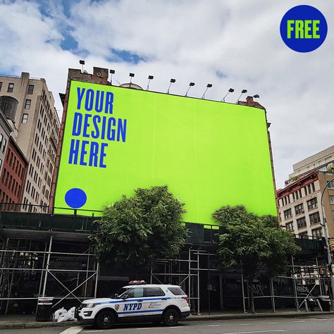 A billboard mockup set based on high-res photo taken in Manhattan, New York City. Easy-to-use PSD file with one or more smart layers for adding your own billboard designs. Simple Billboard Design, City Billboard, Digital Billboard, Polygon Modeling, Billboard Mockup, Billboard Design, Manhattan New York, Free Mockup, Mockup Psd