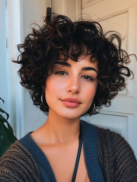 Stunning Short Haircuts for Curly Hair – 12 Trendy Styles to Inspire Medium Short Curly Hairstyles, Short Curly Hair Fringe, 3c Short Hairstyles, Short 3b Curly Haircuts, Short Curly Pixie Hairstyles, Asymmetrical Curly Bob, Cute Short Curly Haircuts, Short Haircuts For Curly Hair, Curly Hair Fringe