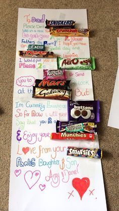 Dad Chocolate Bar Poem, Birthday Chocolate Bar Card, Valentines Chocolates, Chocolate Poem, Candy Posters, Candy Messages, Banana Desserts, Bar Posters, Happy Fathers Day Cards