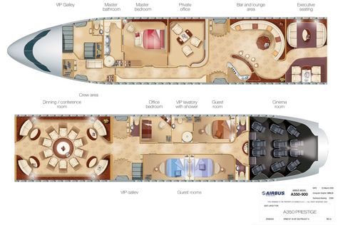 Airbus A350 XWB Prestige Cabin Layout Plan Cabin Layout, Cartoon Plane, Private Jet Interior, Jet Privé, Luxury Helicopter, Luxury Jets, Interior Floor Plan, Airbus A350, Small Aircraft