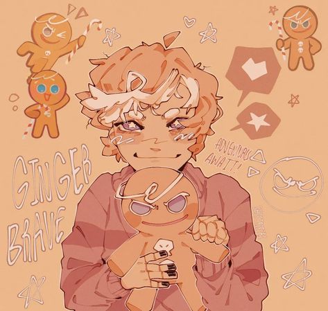 Gingerbrave Fanart, Gingerbrave Cookie, Cookie Run Fanart, Cookie Games, Cookie Run, Monster Truck, Character Design Inspiration, Aesthetic Art, Cookies Et Biscuits