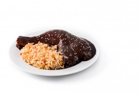 Mole poblano tradicional con plato de ar... | Premium Photo #Freepik #photo #comida #chocolate #carne #mexicano Mole Poblano, Tacos Mexicanos, Carne Guisada, Unique Fonts, Mole, Premium Photo, Creative Projects, Acai Bowl, Oatmeal