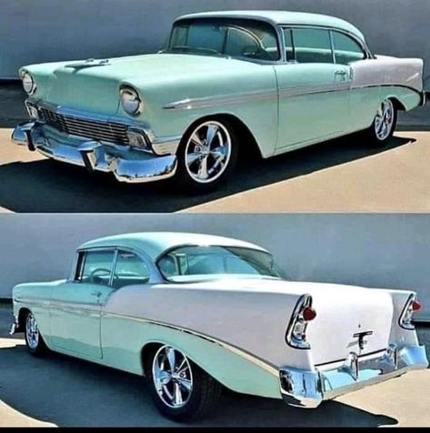 Vintage Cars 1950s, 1956 Chevy, 56 Chevy, Auto Retro, 57 Chevy, Diesel Cars, Best Classic Cars, Chevy Bel Air, Old Classic Cars