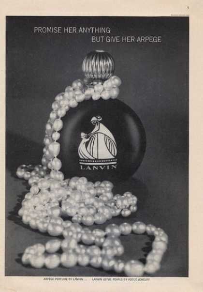 Lanvin 'Arpege', 1965 - my favorite perfume     Arpege and pearls, does it get any better than this? Vintage Perfume Ads, Lanvin Perfume, Marilyn Monroe Drawing, Perfume Adverts, Water Gems, Perfume Ads, Pretty Perfume Bottles, Perfume Ad, Jeanne Lanvin