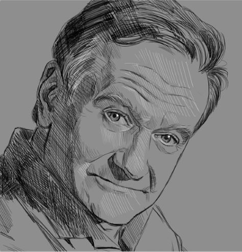 Robin Williams Robin Williams Art, Caricature Sketch, Realistic Portrait, Assassin Creed, Pen Art Drawings, Drawing Heads, Celebrity Caricatures, Caricature Drawing, Celebrity Drawings