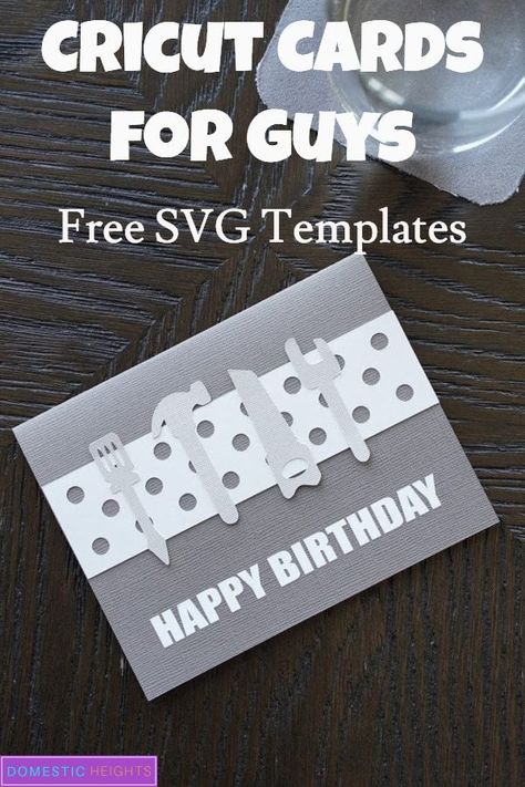 Cricut card SVG and tutorial for guys birthday, anniversary and much more Cricut Birthday Cards For Men, Cricut Gifts For Men, Cricut Greeting Cards, Cricut Card Svg, Birthday Card Svg, Guys Birthday, Cricut Birthday Cards, Cards Cricut, Card For Men