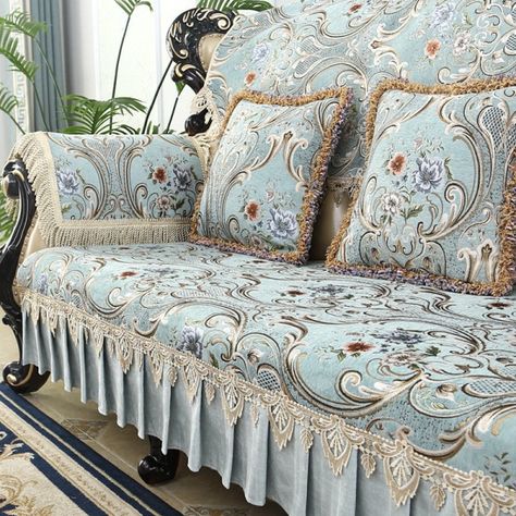 US $22.68 30％ Off | Vintage Chenille Sofa Cover 1 2 3 Seater Jacquard Couch Slipcovers Europe Lace Leather Armchair Cover Furniture Protector 4 Seat Sofa Cover Designs Fabrics, Handmade Sofa Cover Ideas, Wooden Sofa Cover Ideas, Sofa Cution Cover, Embroidery Sofa Covers, Sofa Cover Ideas Living Rooms, Sofa Cover For Wooden Sofa, Couch Cover Ideas, Leather Couch Covers