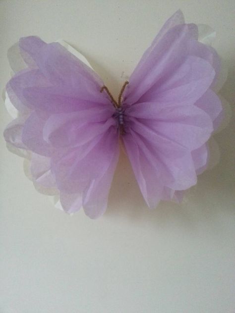 Paper Ceiling Decorations, Butterfly Garden Party, Baby Nursery Diy, Paper Pom Pom, Tissue Paper Crafts, Girls Birthday Party Decorations, Tissue Paper Pom Poms, Girl Baby Shower Decorations, Butterfly Party