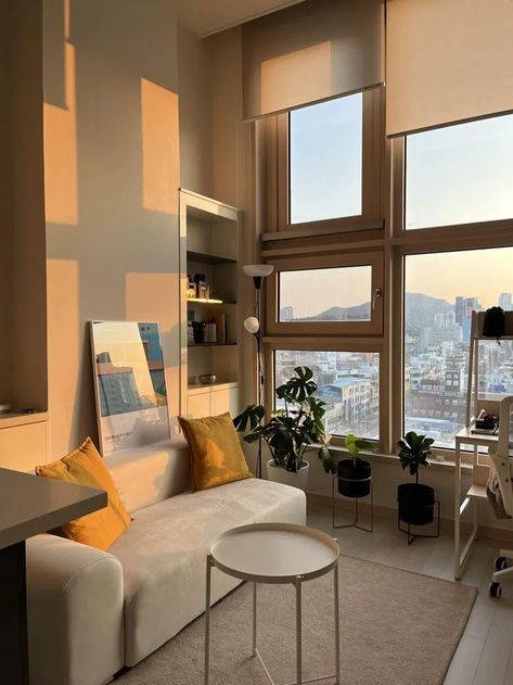 Korean Loft Apartment Aesthetic, Korean Loft Apartment, Korea Apartment, Loft Apartment Aesthetic, Seoul Apartment, Korean Interior Design, Korean Apartment Interior, Apartment Wallpaper, Loft Aesthetic