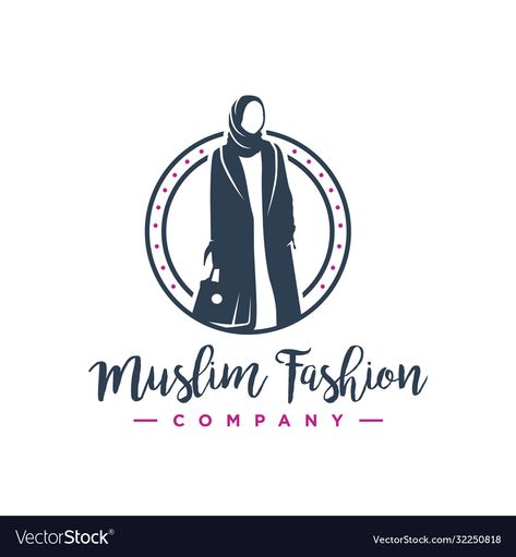 Hijab Logo Design Branding, Abaya Logo Design, Abaya Logo, Logo For Clothing Brand, Fashion Designer Logo, Fashion Logo Design Inspiration, Hijab Logo, Shopping Logo, Cloth Logo