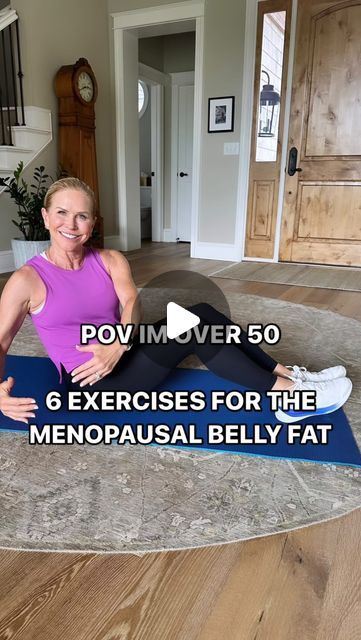 Chris Freytag: Over 50 Health and Fitness Expert on Instagram: "POV: I’m Over 50 - Here are 6 Exercises For The Menopausal Belly Fat!   Menopause is so much fun - NOT‼️ I hear from so many women that they are doing great until menopause and then out of nowhere - they start gaining belly fat even when they are doing nothing different.   But here is the issue - what is likely happening is a decrease of estrogen and that seems to play a big factor in this mysterious weight gain.   I will always tell you to ADAPT A REGULAR EXERCISE program and EAT CLEAN 🥕 to help combat most menopausal symptoms. And no I’m not saying you can avoid menopause symptoms but exercise and diet PLAY A PART!!   Try these 6 core exercises that strengthen the abdominals.  These exercises use all of the abdominal muscle Menaposal Belly Exercises, Menopausal Belly, But Exercise, Chris Freytag, Exercise Program, Core Exercises, Out Of Nowhere, Abdominal Exercises, Floor Workouts