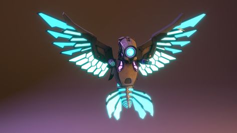 ArtStation - Humming Bird Robot v2 (new texturing via substance painter), Bechara Robot Butterfly, Robot Bird, Animation Characters, Cloud City, Substance Painter, Bird Wings, Humming Bird, Animated Characters, Cyberpunk