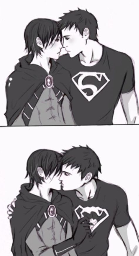 Tim Drake X Conner Kent Fanart, Tim X Kon, Kon Kent, Timothy Drake, Conner Kent, Superman X Batman, Univers Dc, Gay Comics, Batman Funny