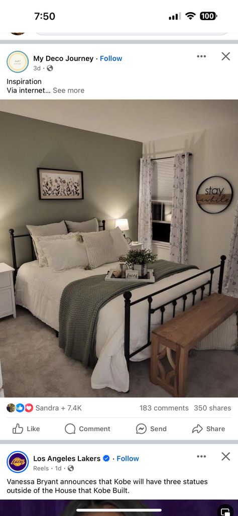 Modern Farmhouse Guest Bedroom, Master Room Design, Farmhouse Guest Bedroom, Guest Bedroom Remodel, Western Rooms, Classy Bedroom, Small House Interior Design, Guest Bedroom Decor, Relaxing Bedroom