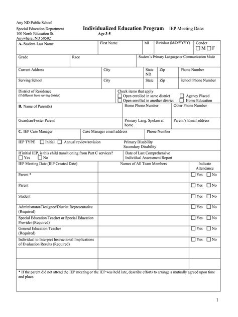 Blank Iep Template (6) - TEMPLATES EXAMPLE | TEMPLATES EXAMPLE Iep Template, Template Free Printable, Post Secondary Education, Student Information, Learning Goals, Document Templates, Student Success, Invoice Template, Label Templates