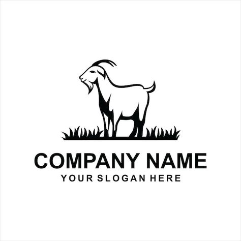 Goat Farm Logo Design Ideas, Goat Farm Logo Design, Goat Farm Logo, Goat Logo Design, Goat Vector, Farming Logo, Farm Logo Design, Goat Logo, Goat Art